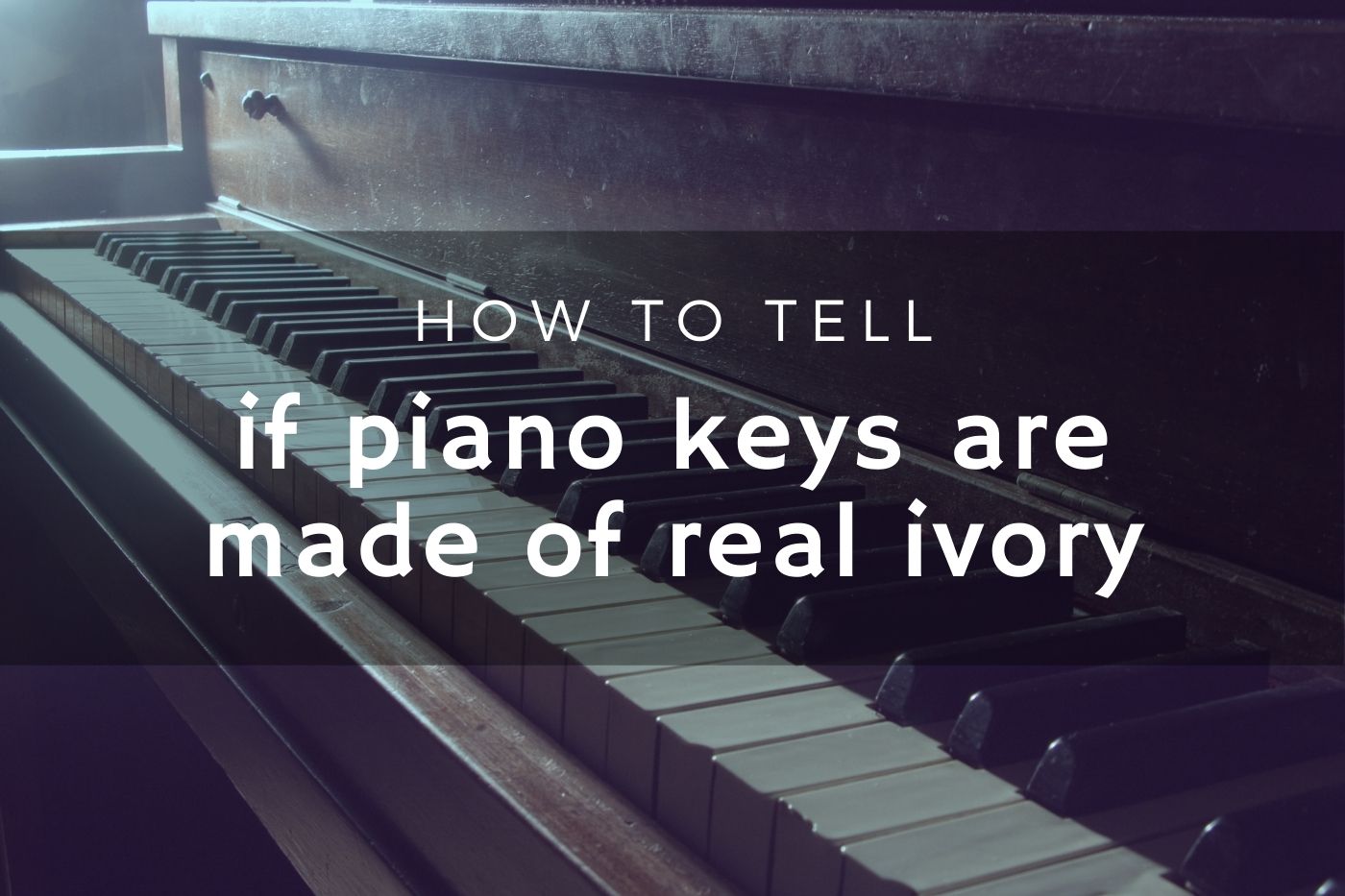 Guide How to Tell If Piano Keys Are Ivory (2024)